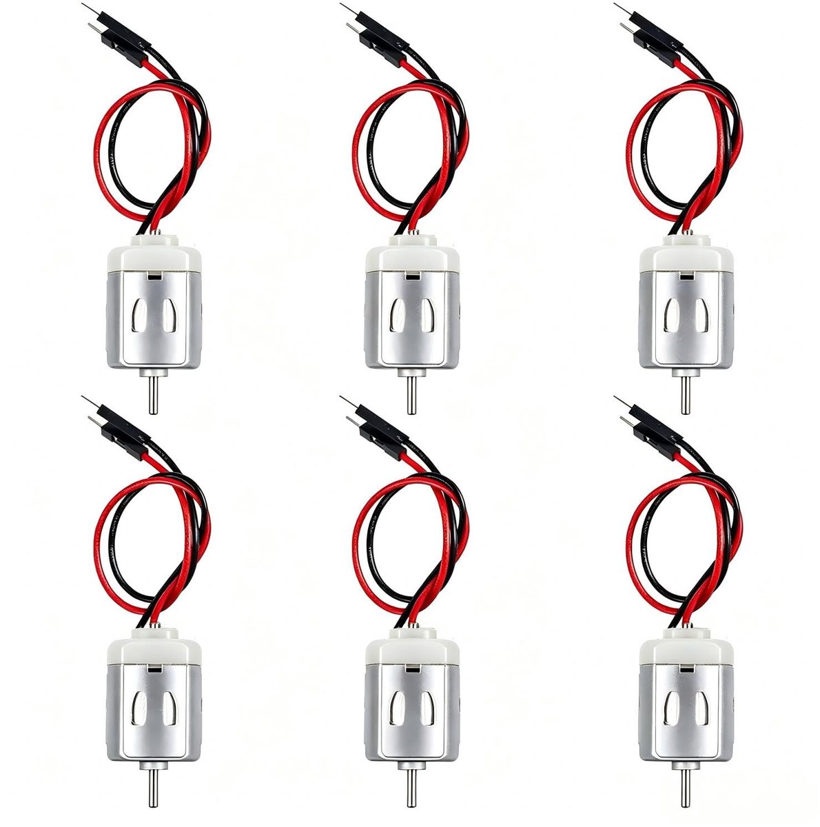 6 stuks mini-elektromotor, micromotor DC type 130, mini-motor DC 1,5 V-6 V voor zelfgemaakte wetenschappelijke experimenten