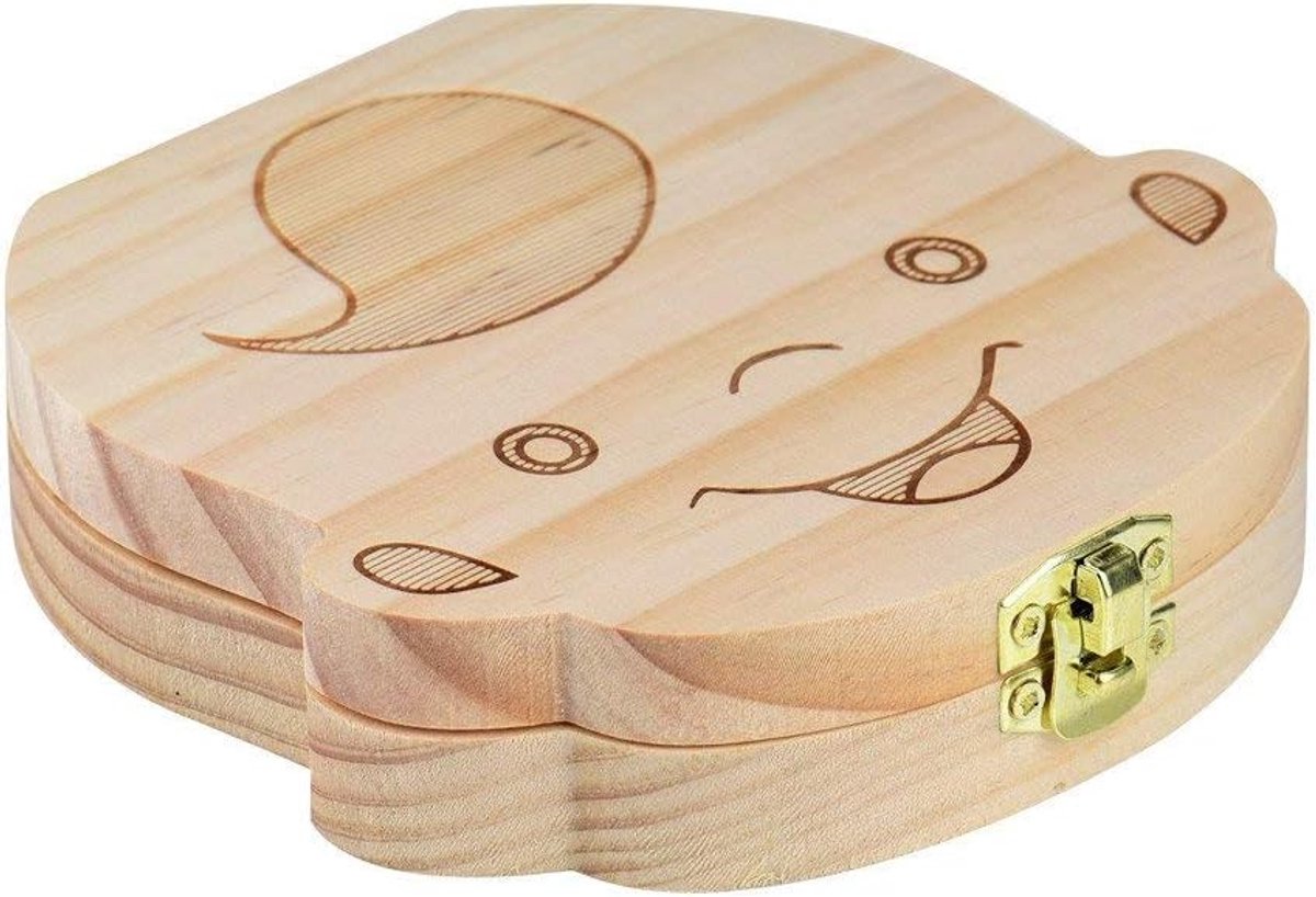 Opbergdoos voor babytanden, van hout, herinnering, opbergdoos voor melktanden, voor baby's, kinderen, opbergdozen voor tanden