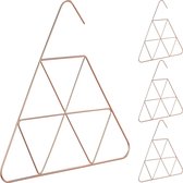 Relaxdays 4x sjaalhanger - accessoire hanger - driehoekige vorm - 3 mm dun - edel design