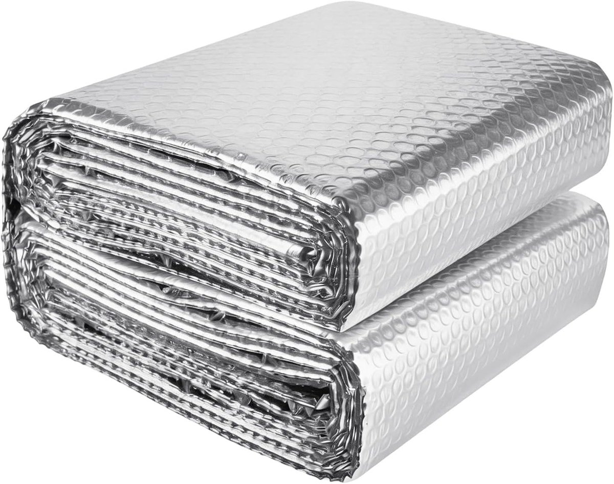 Isolatiefolie, dubbelzijdige aluminiumfolie, isolatie, 60 x