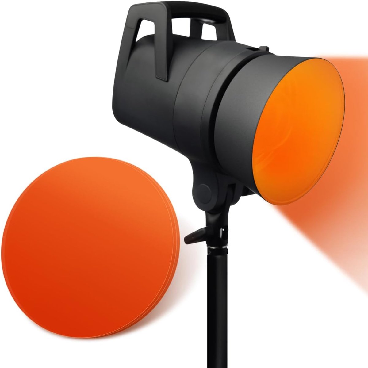 20 stuks zelfklevende kleurgelfilters, rond, 74 mm, amberkleurige lichtfilterstickers voor led-downlights en spots, kleurfolie voor dj-podiumverlichting en woonruimte-sfeer