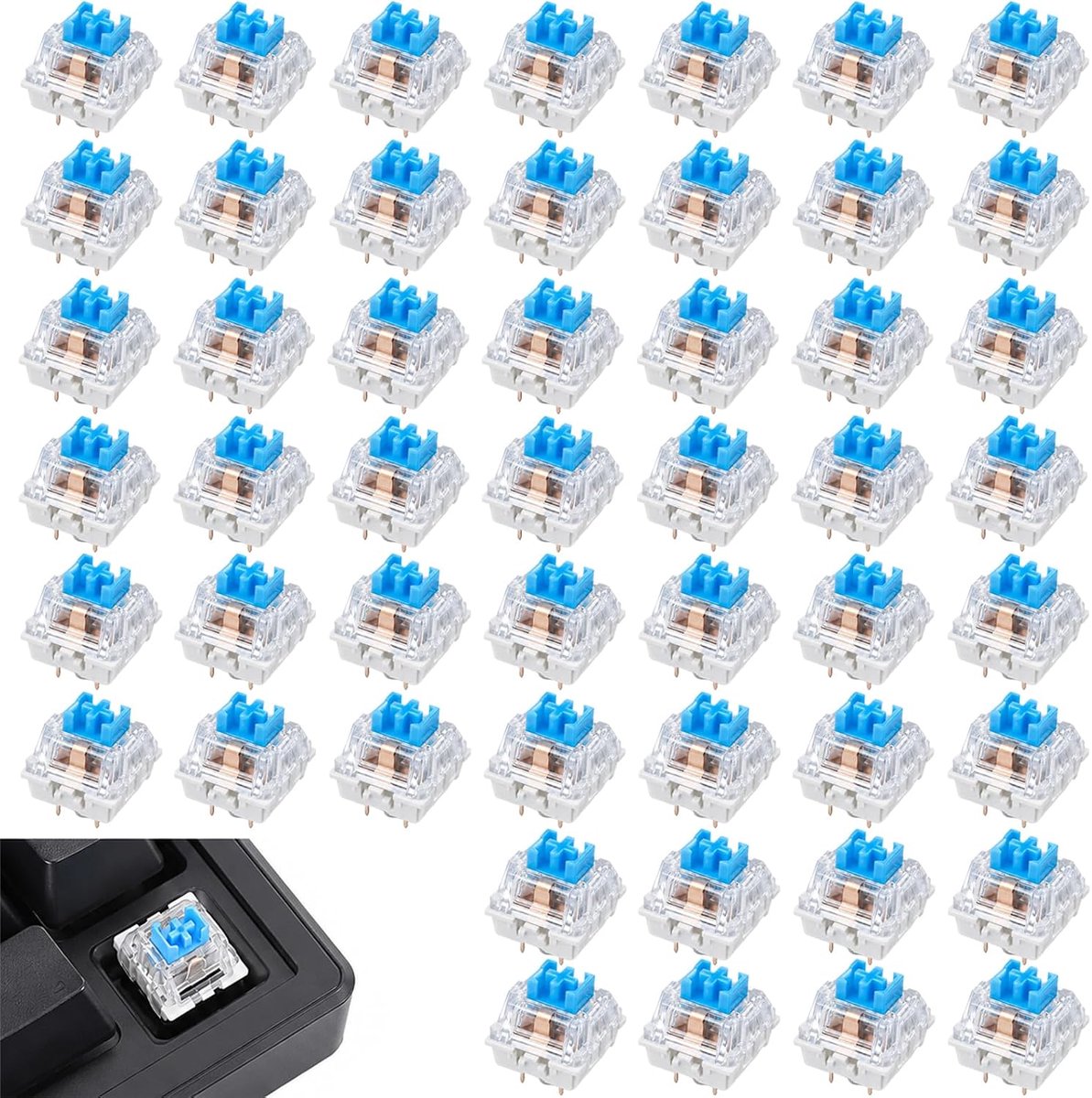 50 stuks toetsenbordklikker 3-polig stofdicht voor gaming speed typing