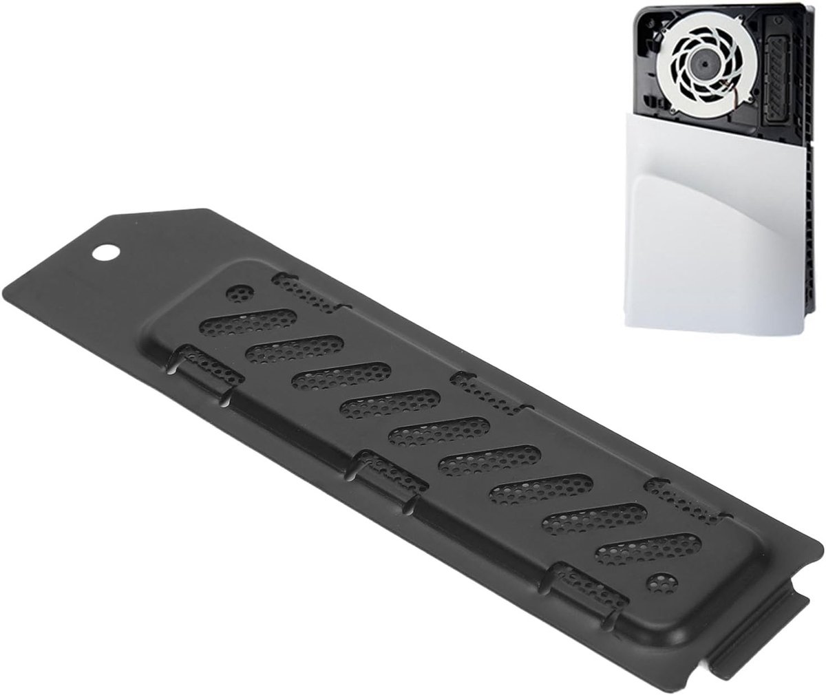Hoes voor Slim M.2 SSD-verlengsleuf, Aluminiumlegering Metalen Warmteafvoerkap met Ventilatiegaten (BLACK)