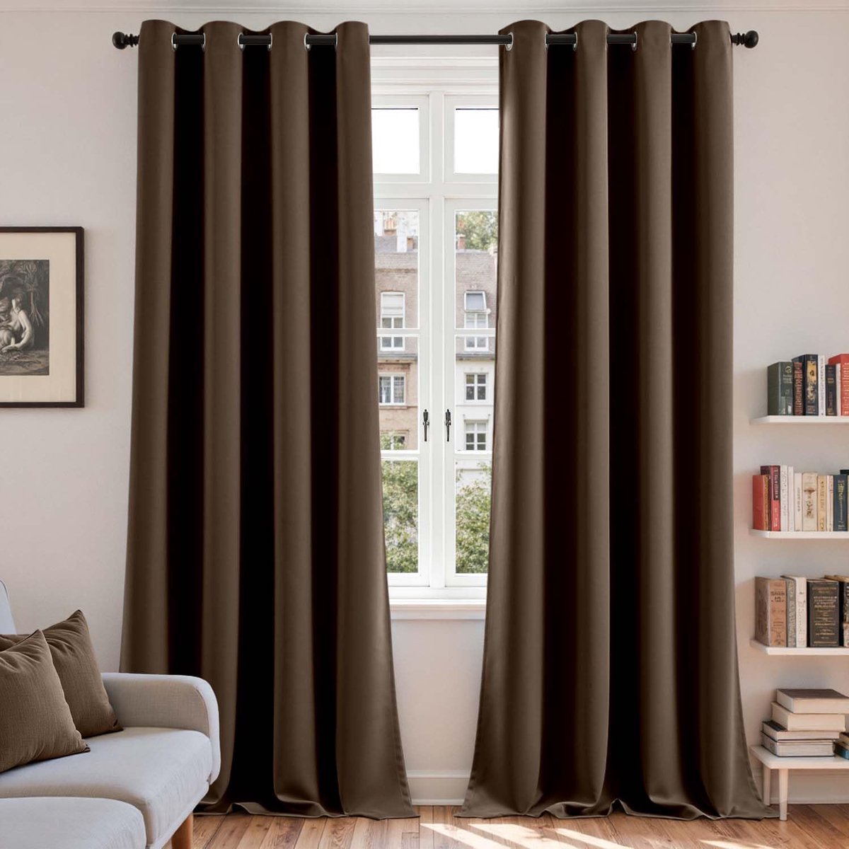 Gordijnen met ogen, ondoorzichtig, modern, 260 x 140 cm (h x b), set