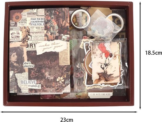 1 set scrapbookkit, scrapbookmateriaal, scrapbookkit met stickers, accessoires voor journaling, cadeaudecoratie — afbeelding 3