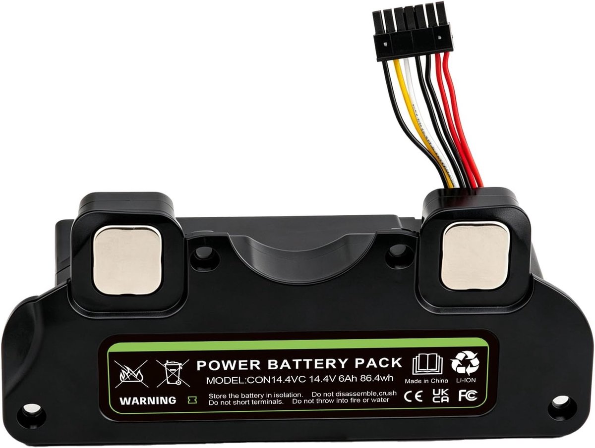 14,4 V 6000 mAh Li-ion reserveaccu met behuizing voor Cecotec Conga 5090 5490 6090 7090 robotstofzuiger, complete robotstofzuiger, accu-accessoires