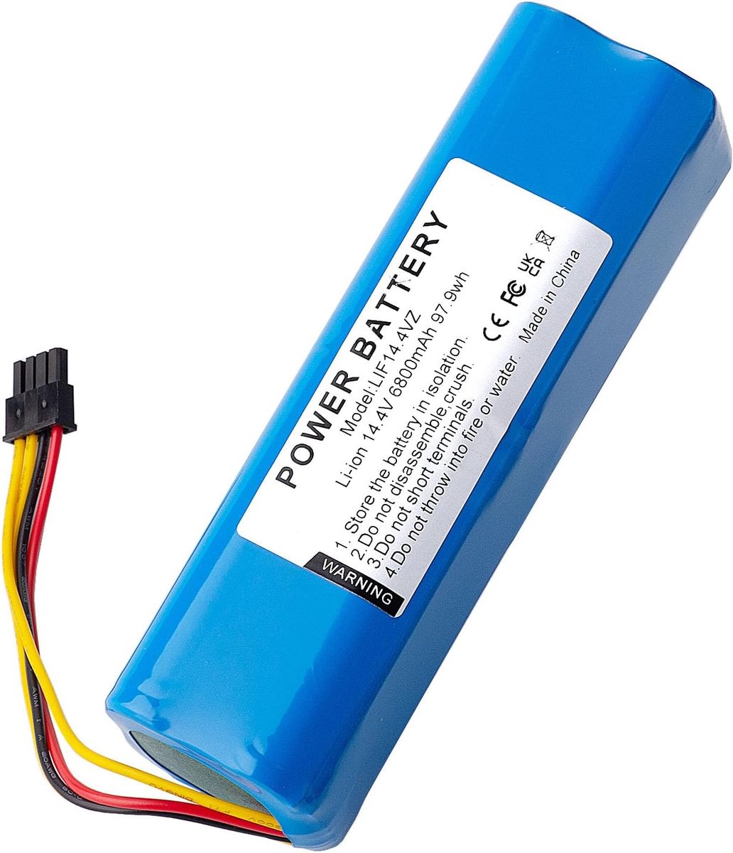 14,4 V 6800 mAh Accu voor Lifero RX10 Robotstofzuiger - Grote Capaciteit Li-ion Vervangende Batterij Oplaadbaar 92Wh