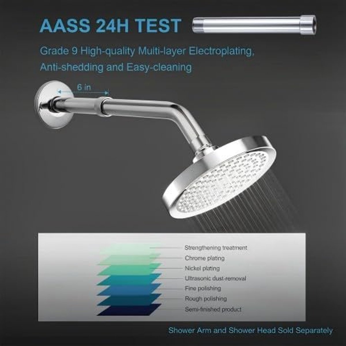 Doucheverlengslang 6 inch - G1/2 inch schroefdraad - universele compatibiliteit - verbetert douchebereik - ShopVlot