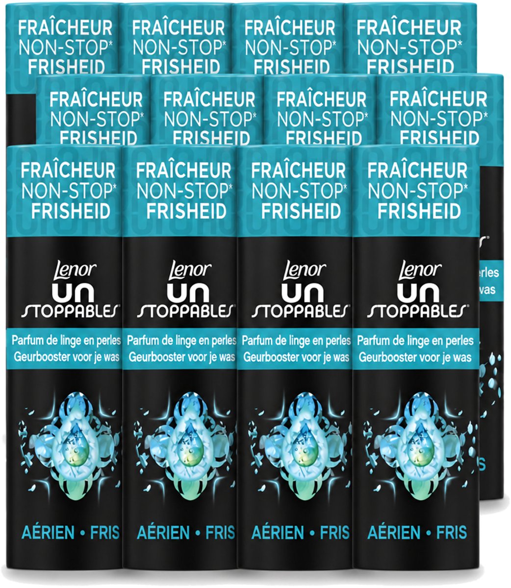 12 x Lenor Unstoppables - Geurbooster - Fris - 13 Wasbeurten - Voordeelverpakking - 12 stuks