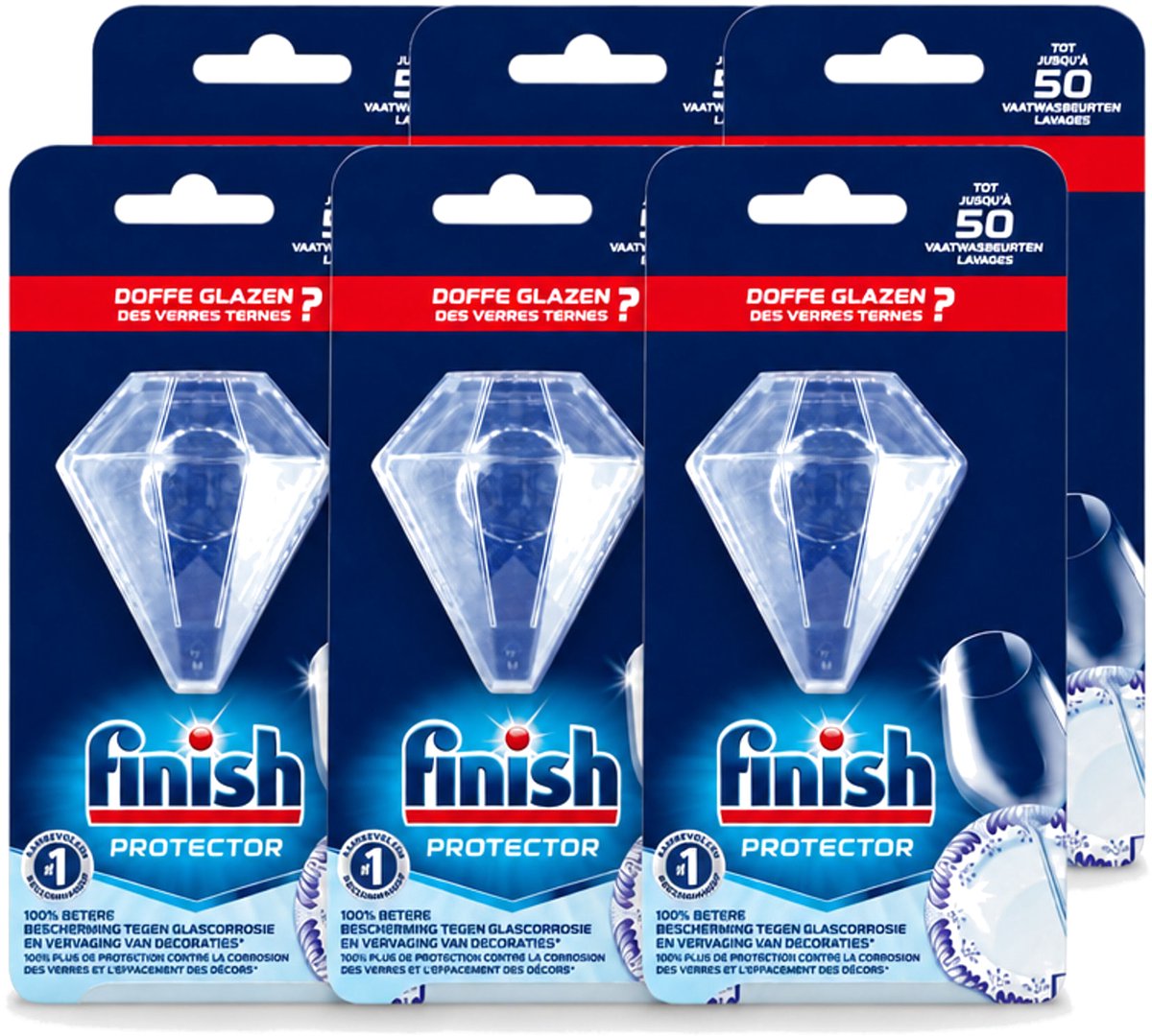6 x Finish Protector - Extra Glans - Anti-Corrosie & Anti-Vervaging - Tot 50 Afwasbeurten - Voordeelverpakking - 6 stuks