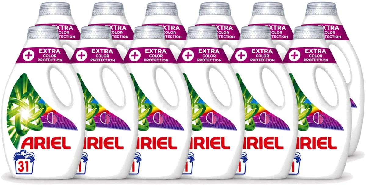 12 x Ariel Original - Extra Kleurbescherming - Vloeibaar Wasmiddel - Gekleurde Was - 31 Wasbeurten - Voordeelverpakking - 12 stuks