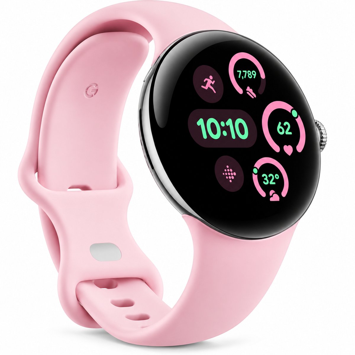 Google Pixel Watch 3 – 41 mm – LTE – Zilver/Rose Quartz – Smartwatch