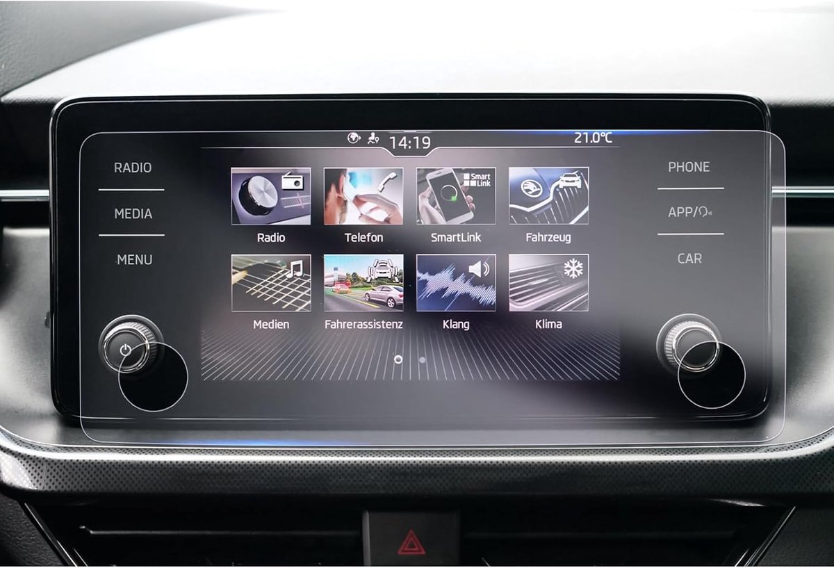 Navigatiescherm beschermer 8.25 Inch - Nano film - 6H krasbestendig - Bescherming voor Skoda Kamiq, Scala, Fabia - ShopVlot