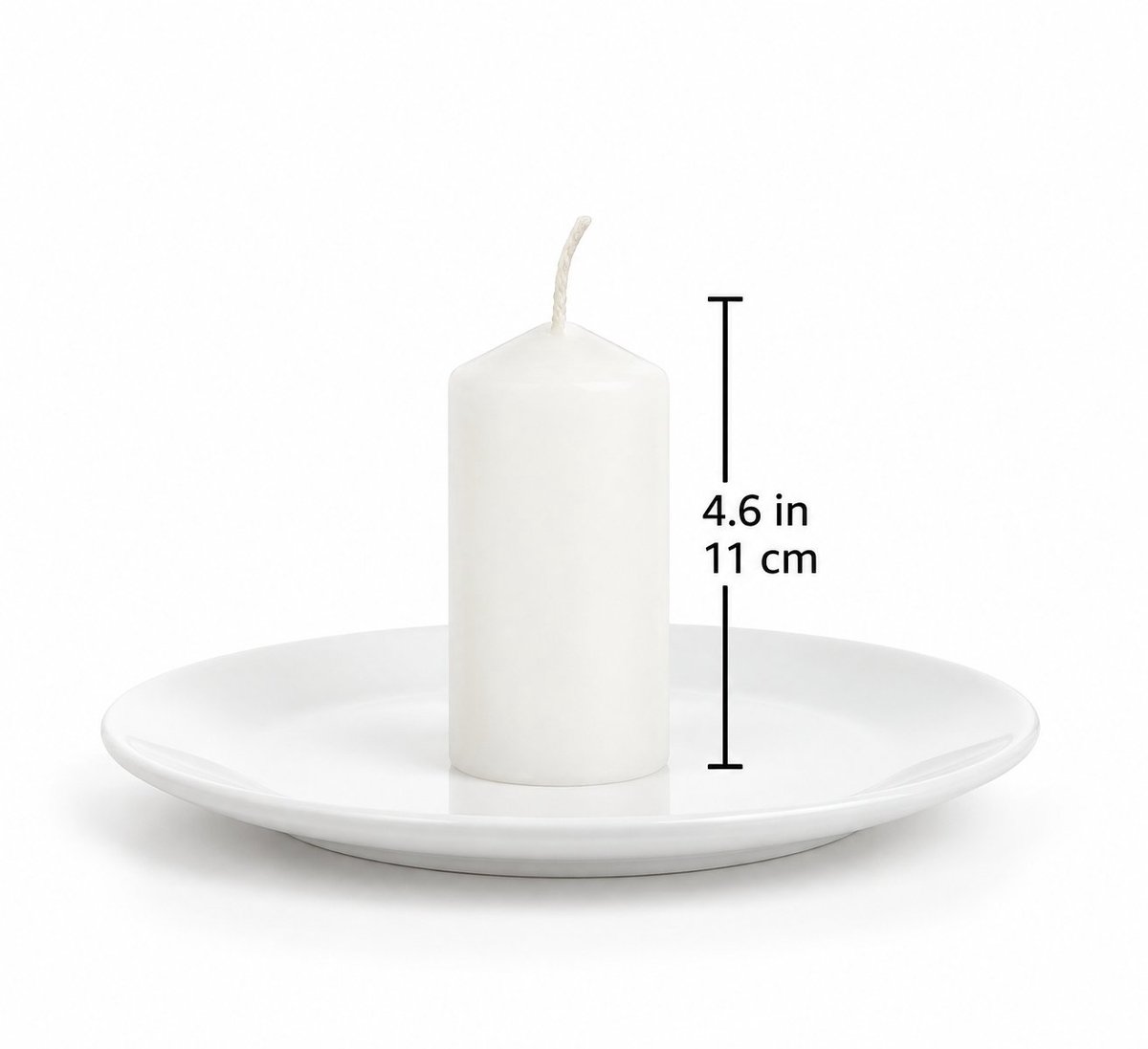 R&H® Stompkaarsen Wit Ø 40 mm · 90 mm · Set van 10