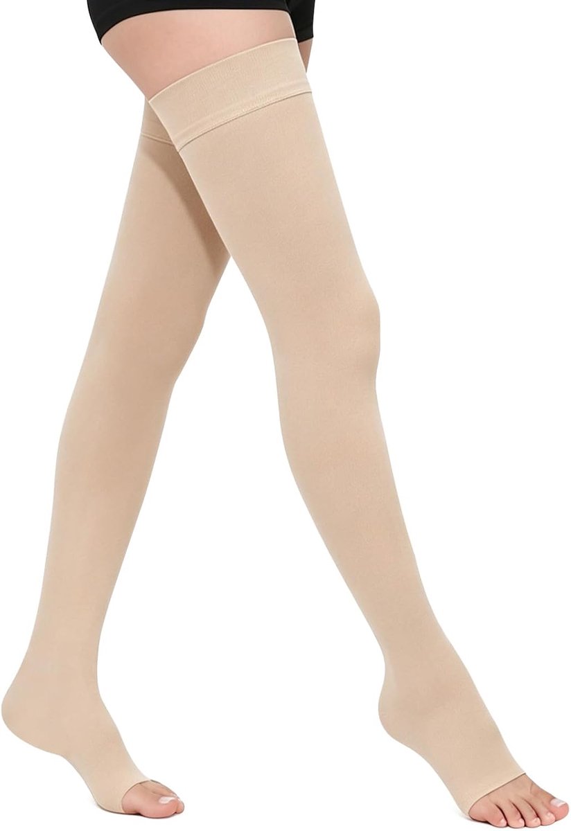 23-32 mmHg medische compressiekousen voor dames, lang, steunkousen voor heren, klasse II, gegradueerde compressie lipoedeem
