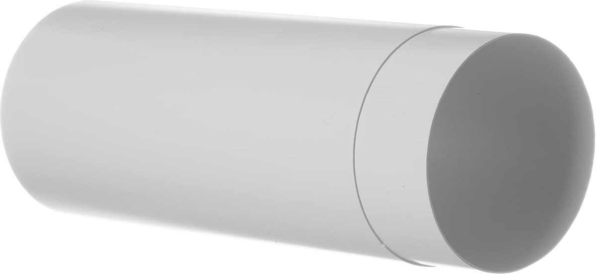 Wit Ø 125 mm ventilatiebuis telescopisch 300-500 mm voor ventilatiesysteem, rond kanaal voor afvoer- of toevoerluchtkanaal