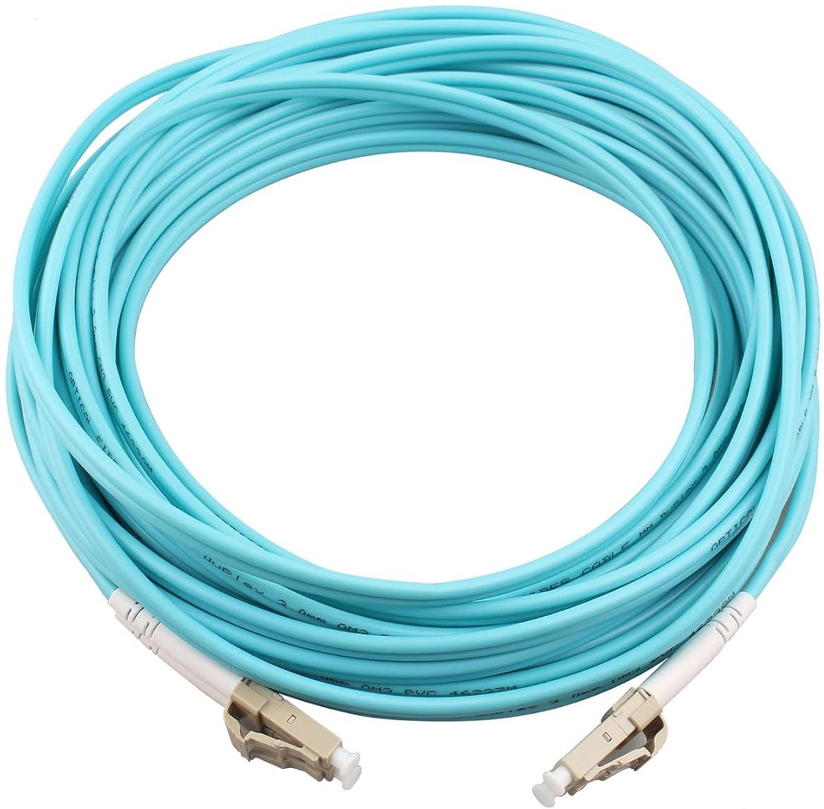Glasvezelkabel van afgeschermd staal LC/UPC naar LC/UPC OM3 Multimode Duplex 50/125um voor binnen en buiten (8M)