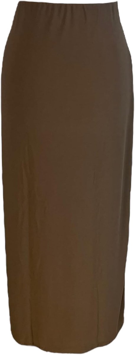 Lange Maxi Rechte Stijl Slim Fit Stretchy Solid Rok Casual Basic Werkkleding