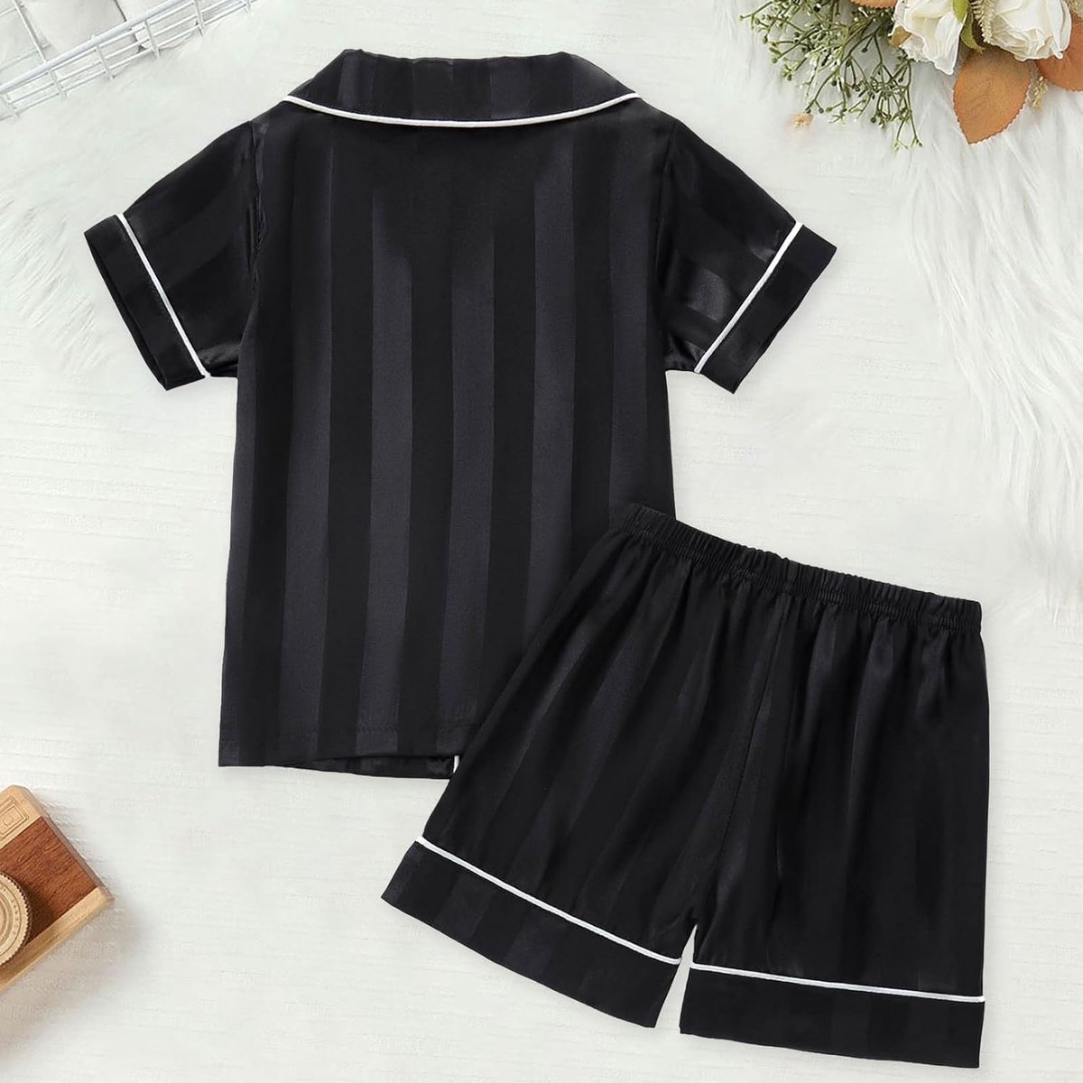 2-delige set voor meisjes, zomerkleding, katoen, korte top met bloemen en shorts, hoge taille, boho-chic, voor fotoshoots, zomer, A64