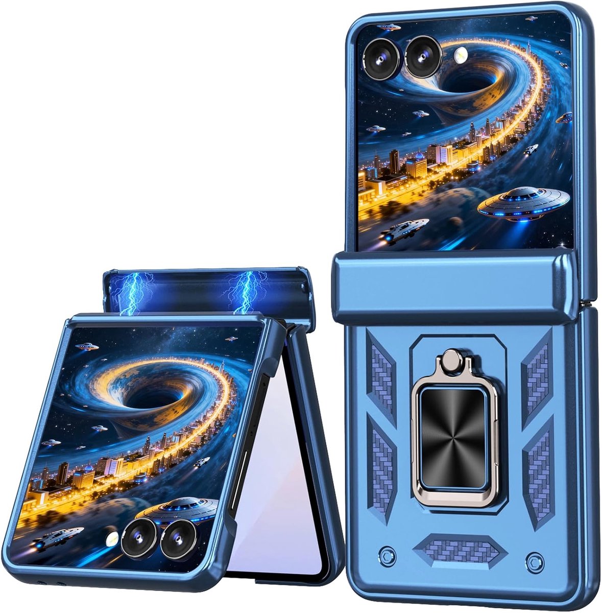 Scharnier Hoesje Voor Samsung Galaxy Z Flip 7 RJ Blauw