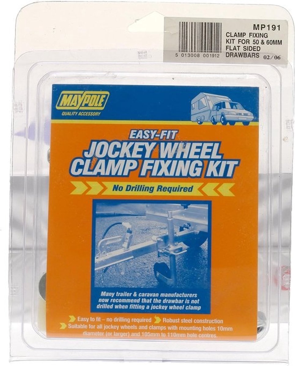 Jockey Wielklem Bevestigingsset 50/60 mm - Eenvoudige Montage Zonder Boren