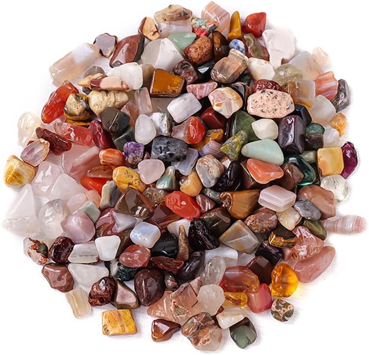 Mix, 500 g, kleurrijke stenen, trommelstenen, edelstenen voor kinderen, mineralen, decoratieve stenen, halfedelstenen, waterstenen, geluksstenen, helende stenen voor