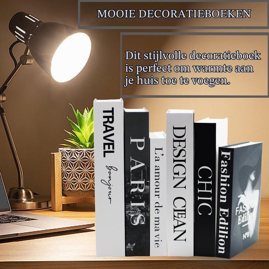Boeken voor thuisdecoratie, set van 3, decoratief boekdoos, opbergdoos, nesting, boekenbox, nepboeken — afbeelding 4