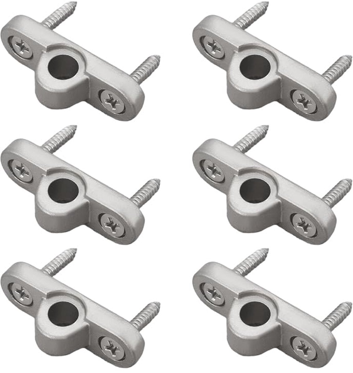 6 stuks voortentogen voor camper en caravan, met 12 schroeven, kunststof, campingcaravanaccessoires, verticale en horizontale installatie (metaal)