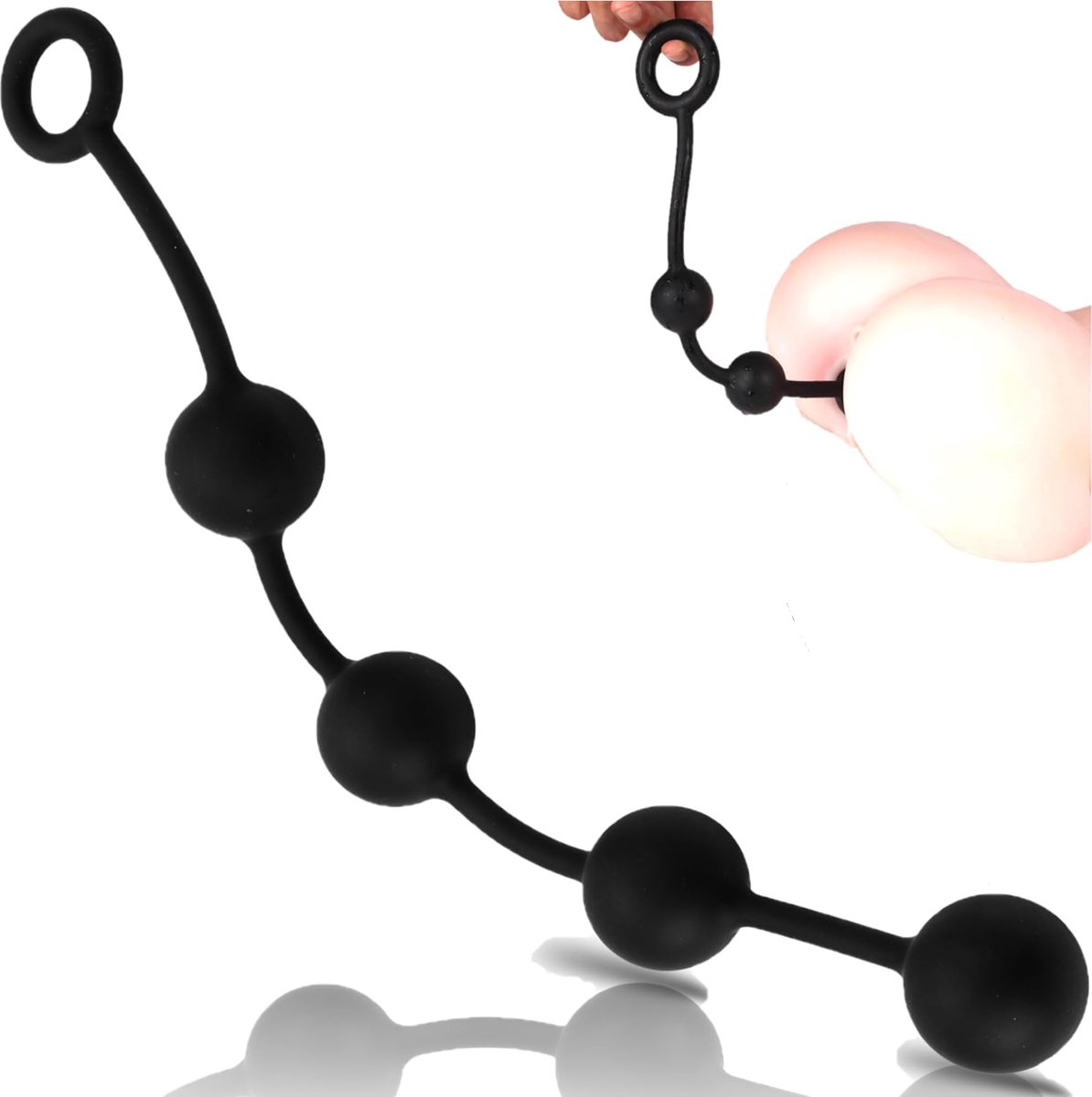 Kralen - Analplug XXL - 40 cm - Siliconen Buttplug - Anaal Speeltje - Anale Kralen Groot - Anaal Ketting - Butt Plug XXL - FOPS A102M
