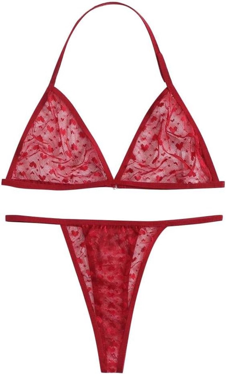 Lingeriesets dames Vrouwen Erotische Lingerie Halter Beha G-String Ondergoed Nachtkleding Sexy Kostuum Hollow Out