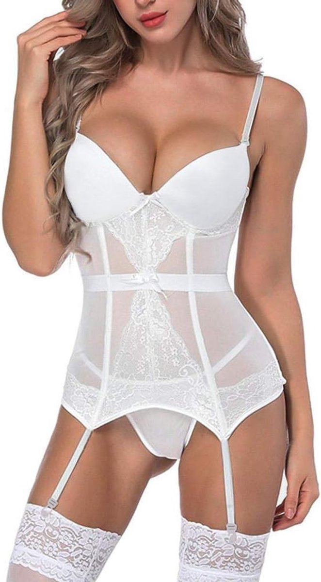 Lingerie & ondergoed Vrouwen Sexy Lingerie Erotische Beha String Kousenband Nachtkleding Perspectief Ondergoed Porno Kostuum