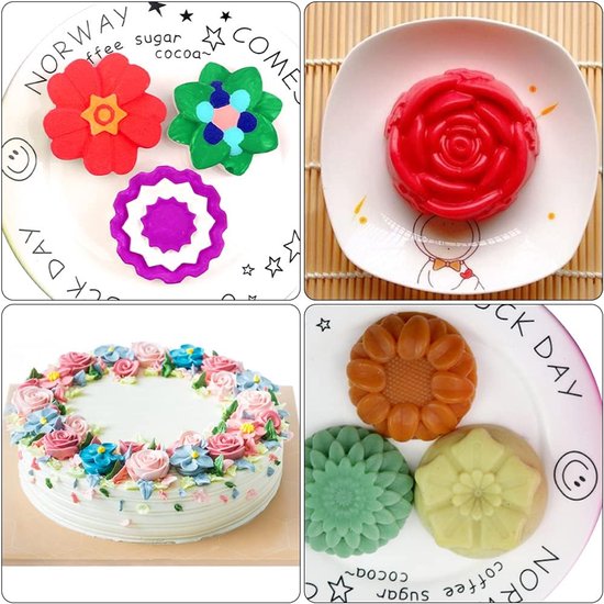 3 stuks zeepvormen, 6 holtes, siliconen bloemvormen bakvormen voor het maken van zeep, muffin, tabletjes, cupcake, cake, maancake — afbeelding 5