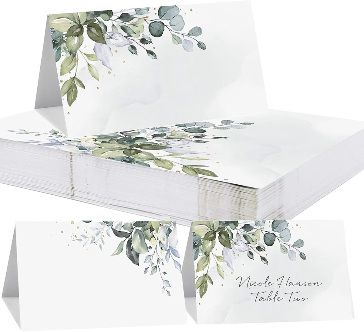Plaatskaartjes, Plaatskaartjes voor tafeldecoraties, Elegant ontworpen plaatskaartjes voor bruiloften, ceremonies, verjaardagen, dopen, communies en andere festiviteiten