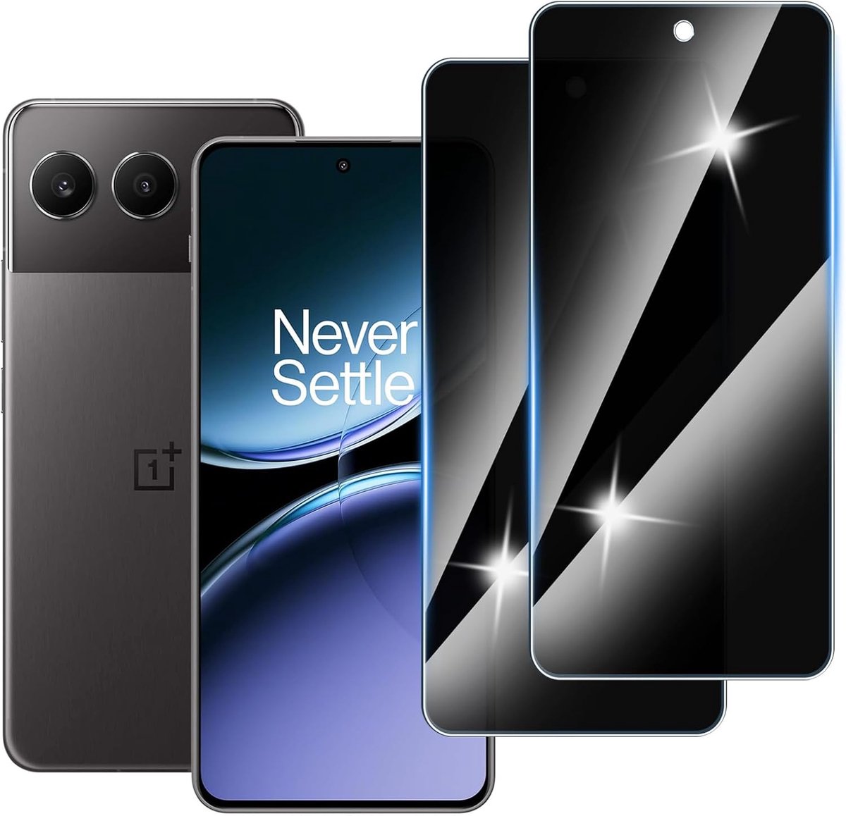 【2 stuks】privacy schermbeschermer voor Oneplus Nord 4, hardheid 9H,Geen Luchtbellen，Anti-Spy pantserbescherming,krasbestendig,privacyfolie