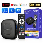 Digisand® TV Box 4K HDR –Android Streaming Box - WiFi & Bluetooth – 16GB – Android TV‑systeem(geen officiële Google‑certificering) Streamer & Assistant - Netflix werkt alleen in SD– Upgrade elke TV naar SmartTV