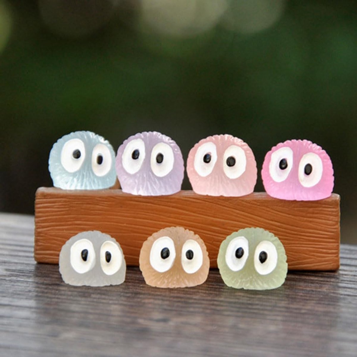21Pcs leuke roet sprites auto achteruitkijkspiegel accessoires Mini lichtgevende cartoon roet cijfers decoratie voor auto spiegel dashboard interieur decor auto ornament grappige Gifts voor