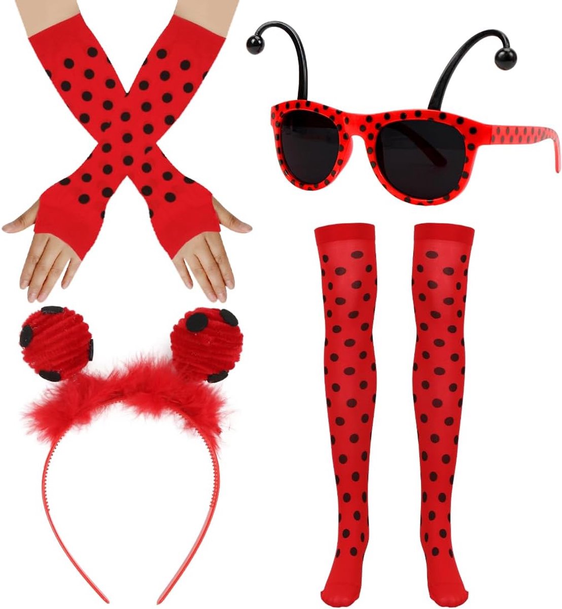 Lieveheersbeestje kostuum accessoires, accessoires voor lieveheersbeestjeskostuums, voor Halloween, carnaval, cosplay