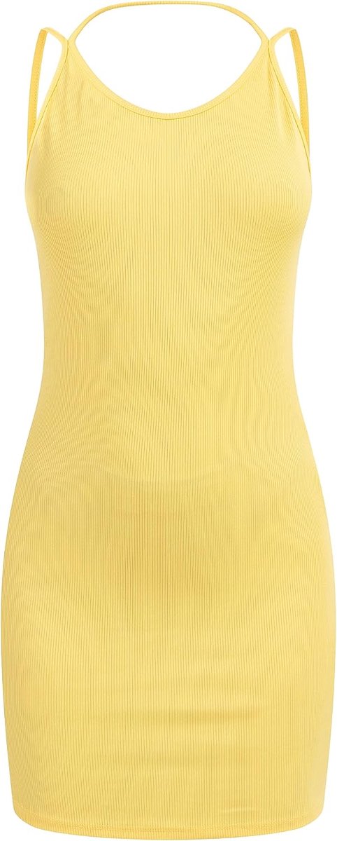 Mini-jurk van ribgebreid dames Jurk