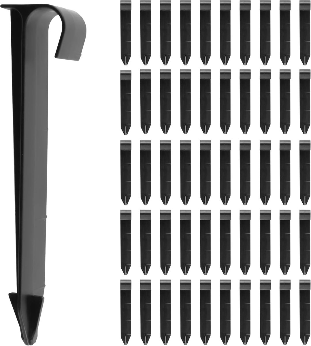 50 stuks grondbevestigingspinnen voor druppelirrigatielijn weenende pijp soaker slang, grondpalen voor moestuinen bloembedden plantbewateringssysteem gereedschap gazon tuinbenodigdheden