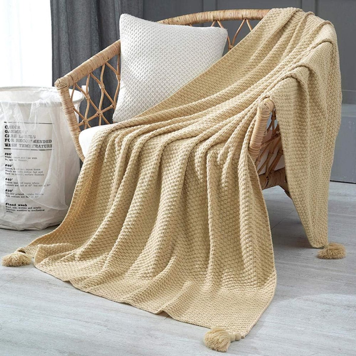 Fleece werpdekens Reisformaat - Superzachte donzige warme stevige bedspreien voor bank Microfiber deken -geel_110 cm * 240 cm