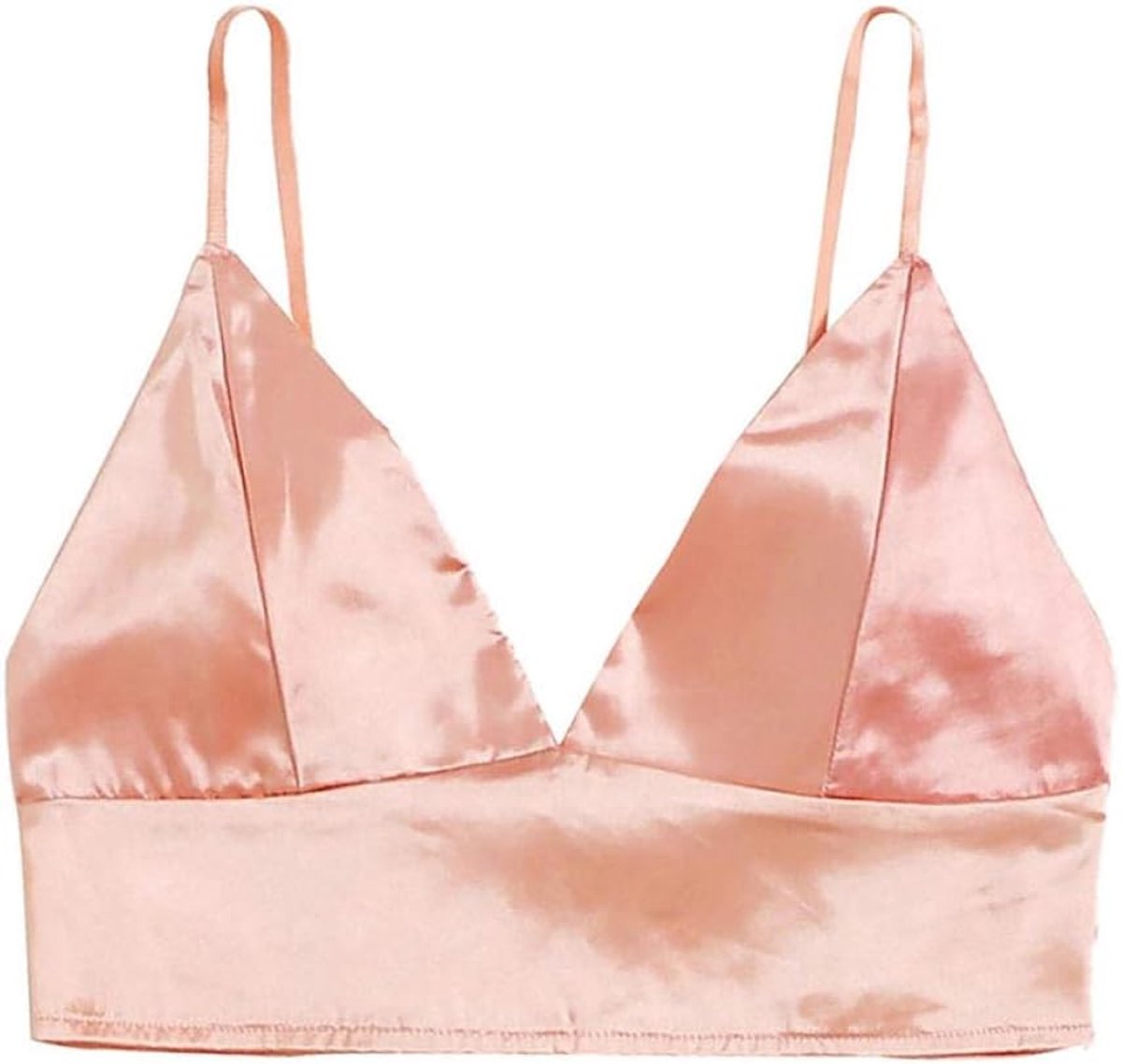 Dameskleding Bras For Women Wireless S-2XL Sexy ondergoed Plus size satijnen draadloze BH Nightwear-Pink_l