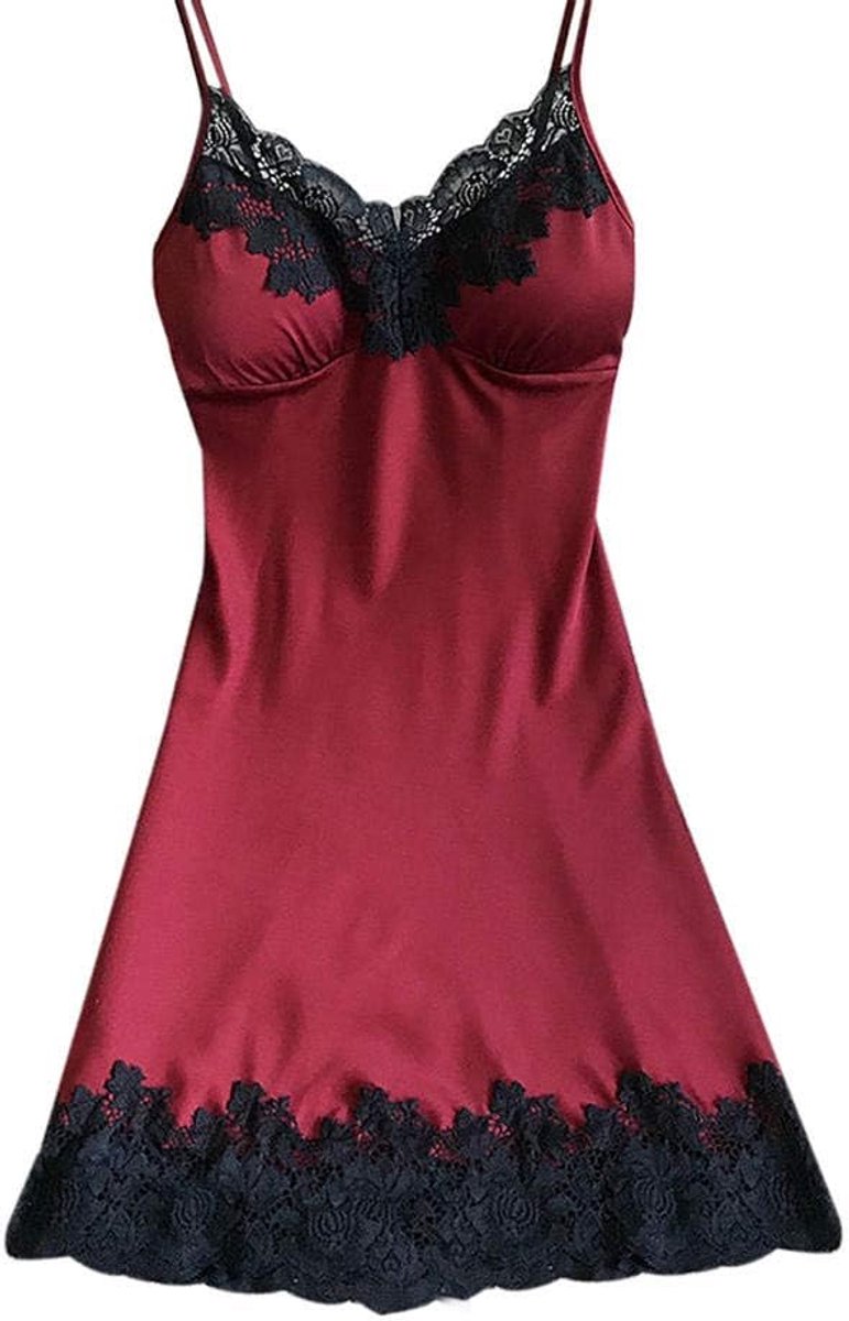 Babydolls, nachtjaponnen & negligés dames Satijnen nachthemd met open rug Lingerie-C_XL