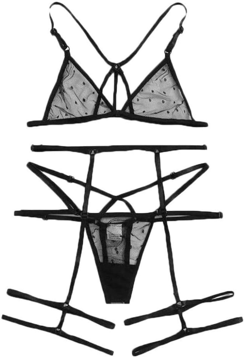 Lingeriesets dames Beha Ondergoed Thong Transparant Rode Lingerie Vrouwen Sexy Lingerie Set