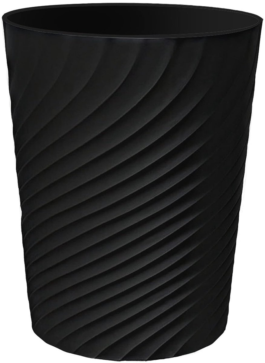 1,8 gallon kleine prullenbak prullenbak prullenbak slank profiel voor compacte ruimtes badkamer, kantoor, slaapkamer, keuken (1,8 gallon, zwart)