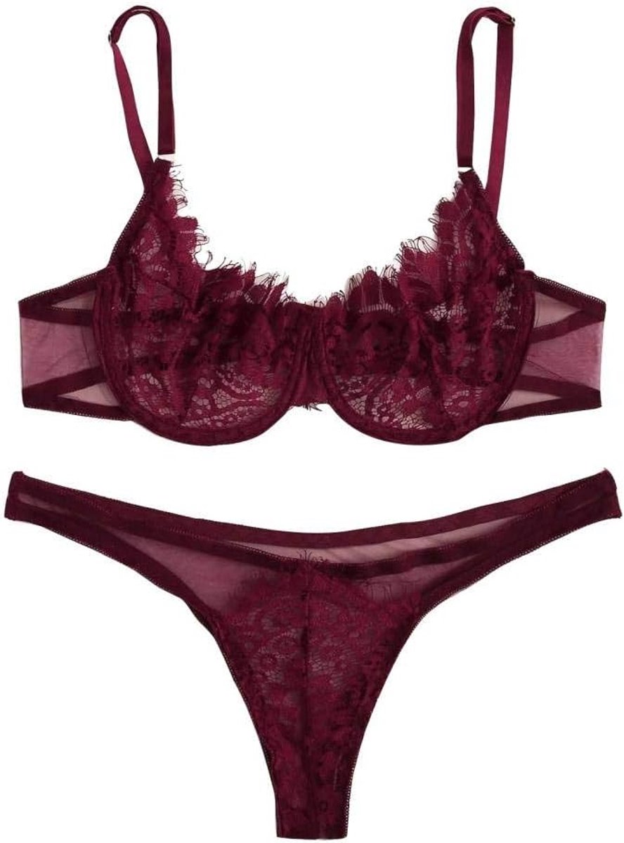 Dames Erotisch Ondergoed Sexy Lingerie Vrouwen Lace Temptation Bh String Kostuum Temptation Hollow Out Nachtkleding