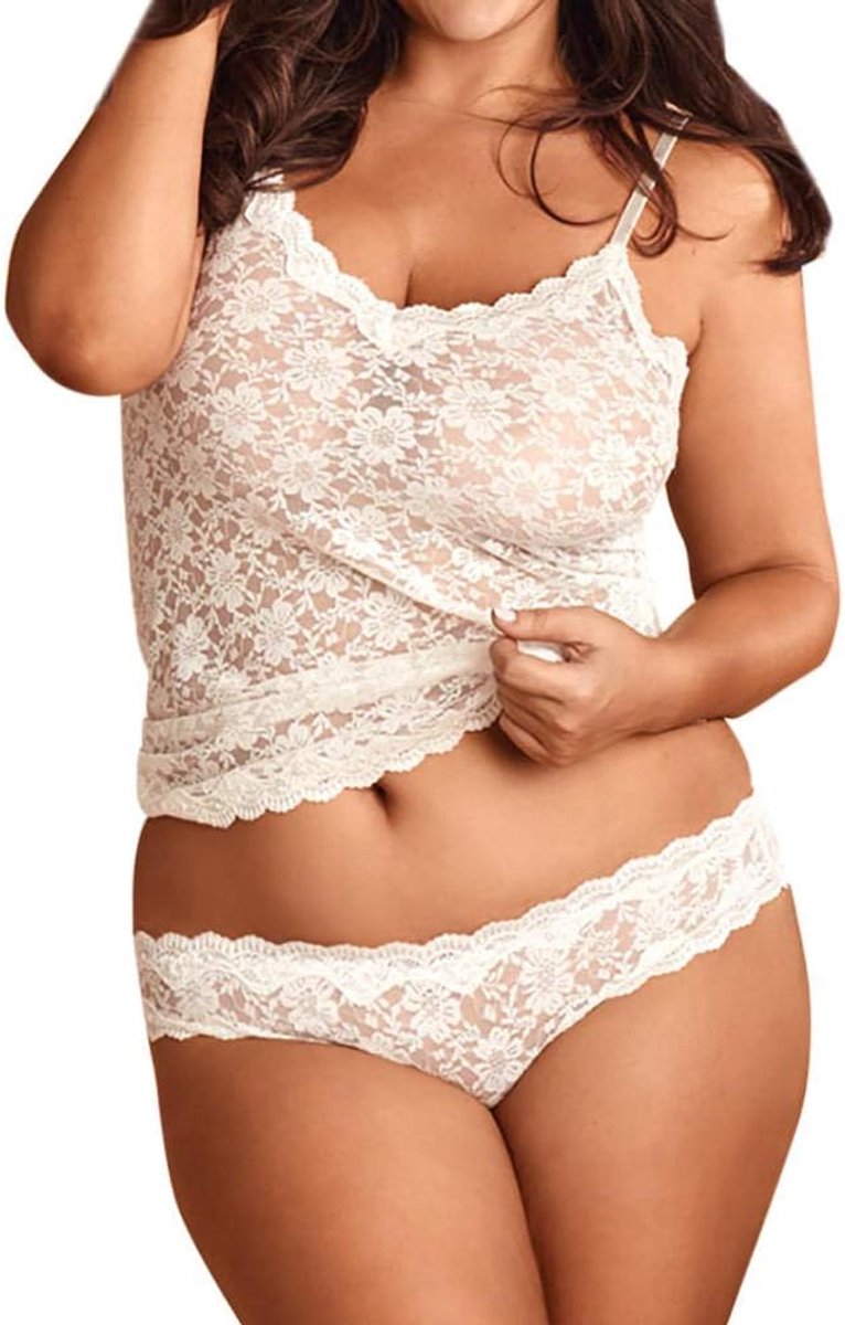 Sets met nachtmode & ochtendjas Erotische Vrouwen Lingerie Ondergoed Transparante Kanten Bh Set Verleiding Sexy Perspectief Dame Sex-White_3XL