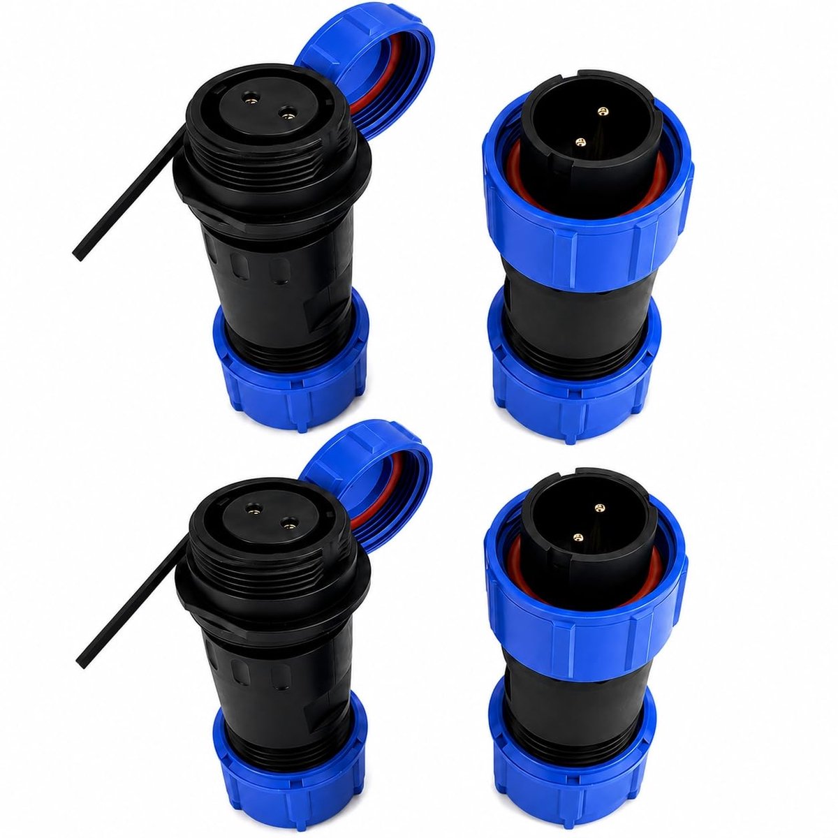 Connectorstekker 2-Pin - IP68 Waterdicht - Schroefklem - Ideaal voor buitengebruik - ShopVlot