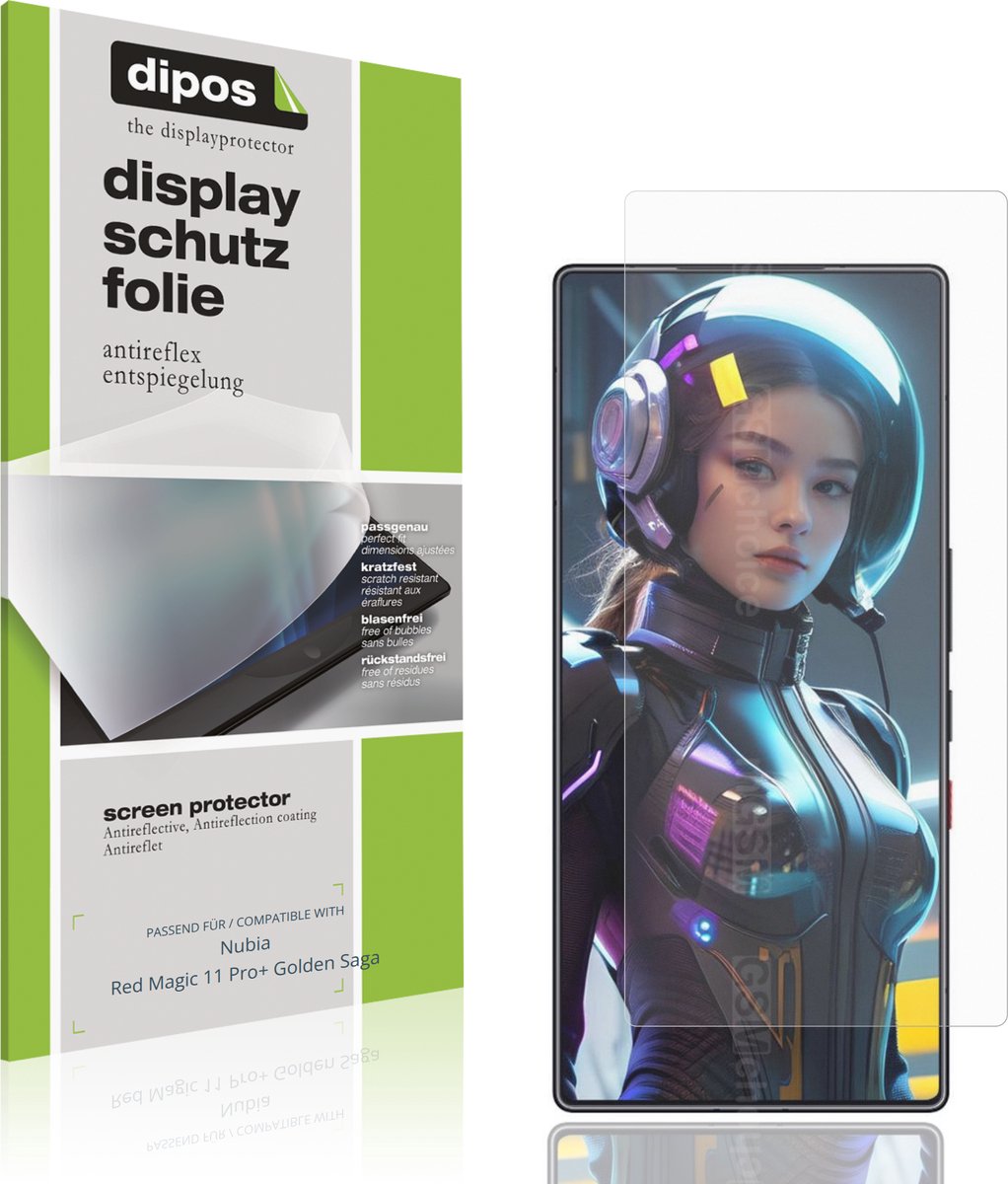 dipos – 4x Matte Beschermfolie geschikt voor Nubia Red Magic 11 Pro+ Golden Saga | Krasbestendige & antireflecterende Screenprotector Ultra-Thin