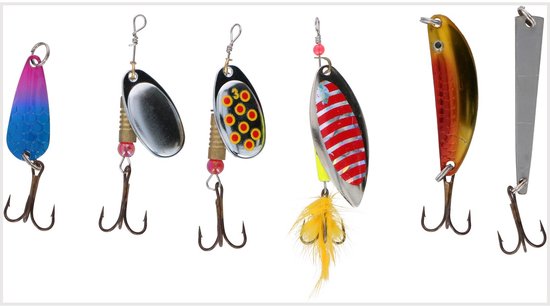 Vissen - Vis - Spinner - Blinker - Blinkertjes - Set Van 6 - Fish Active van VISSEN — afbeelding 3
