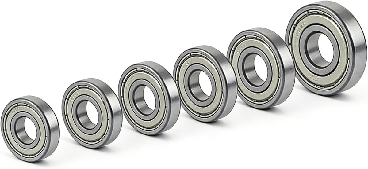Kogellager set 60 stuks - 6 maten dieptegroef kogellagers - carbon staal - ideaal voor metaalbewerking - ShopVlot